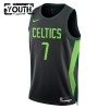 Dres Boston Celtics Jaylen Brown Nike 2024-25 City Edition Crno Swingman - Dječji